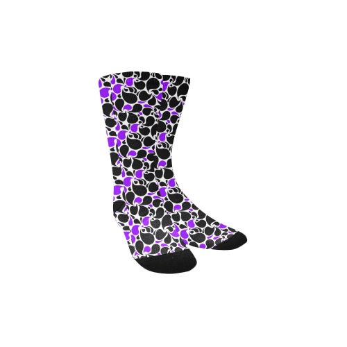 purple black paisley Kids' Custom Socks