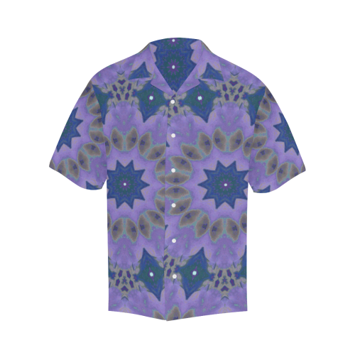 Purple Mandala Geometric Hawaiian Shirt (Model T58)