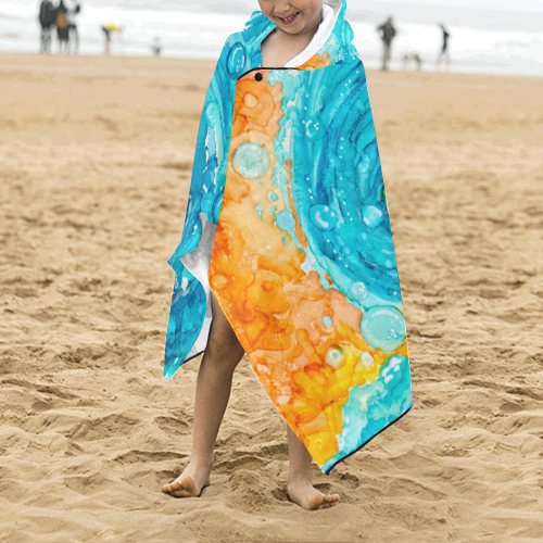 Surfs Up kids hoodie towel Kids' Hooded Bath Towels