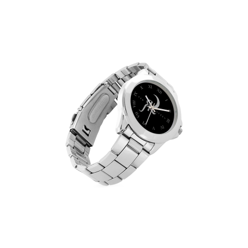 Red Queen Logo Silver Numbers Unisex Stainless Steel Watch(Model 103)