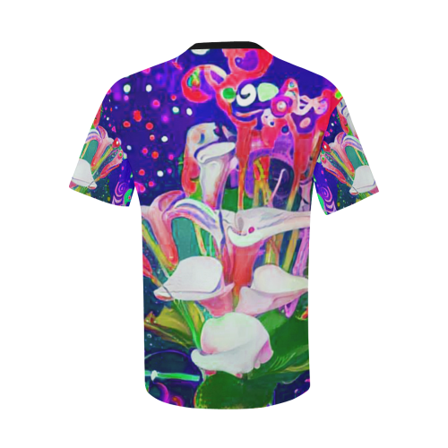 interior calla lillies 61d2 Men's All Over Print T-Shirt with Chest Pocket (Model T56)