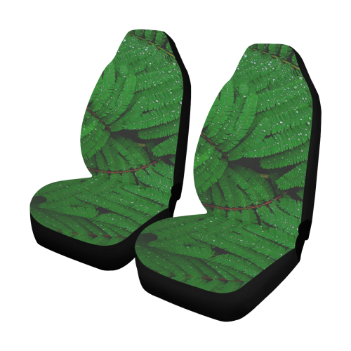 Forest Green Plants with Dew Photo Car Seat Covers (Set of 2)