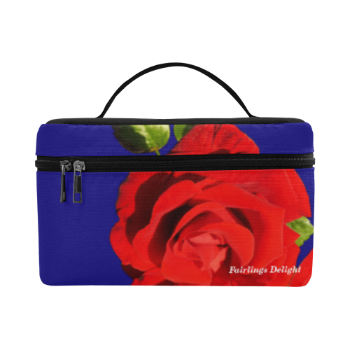 Fairlings Delight's Floral Luxury Collection- Red Rose Cosmetic Bag/Large 53086a13 Cosmetic Bag/Large (Model 1658)