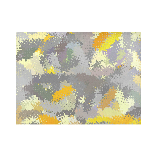 Yellow and Gray Tapestry Placemat 14’’ x 19’’ (Two Pieces)