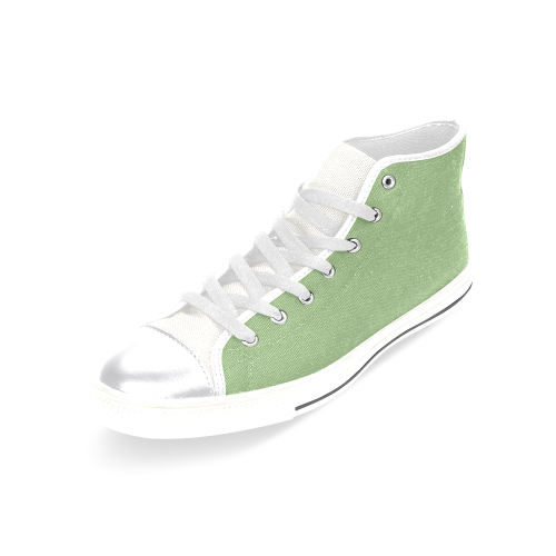 color asparagus Women's Classic High Top Canvas Shoes (Model 017)