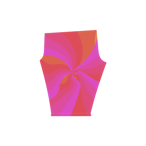 Pink waves Women's Low Rise Capri Leggings (Invisible Stitch) (Model L08)