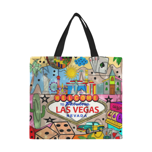 Vegas by Nico Bielow All Over Print Canvas Tote Bag/Large (Model 1699)