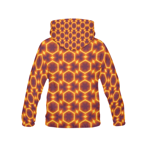 Orange Kaleidoscope Hoodie All Over Print Hoodie for Men/Large Size (USA Size) (Model H13)