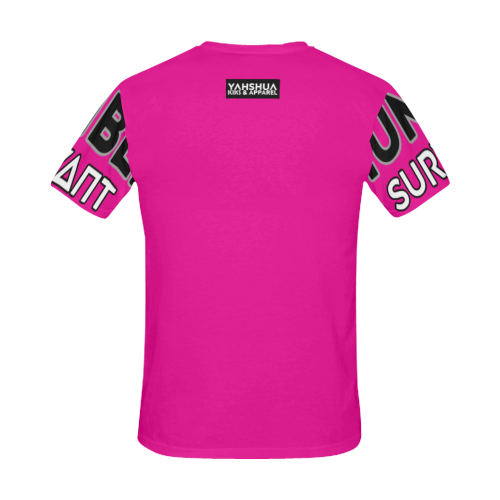 Neon Pink All Over Print T-Shirt for Men (USA Size) (Model T40)