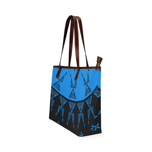 Night Stars Blue Shoulder Tote Bag (Model 1646)