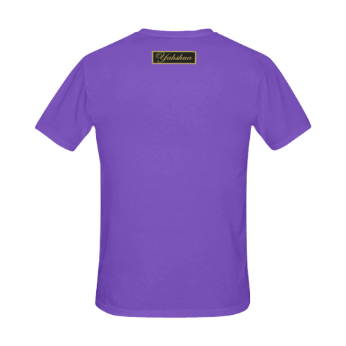 Purple All Over Print T-Shirt for Men (USA Size) (Model T40)