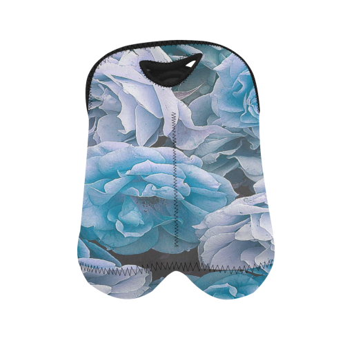 great garden roses blue 2-Bottle Neoprene Wine Bag