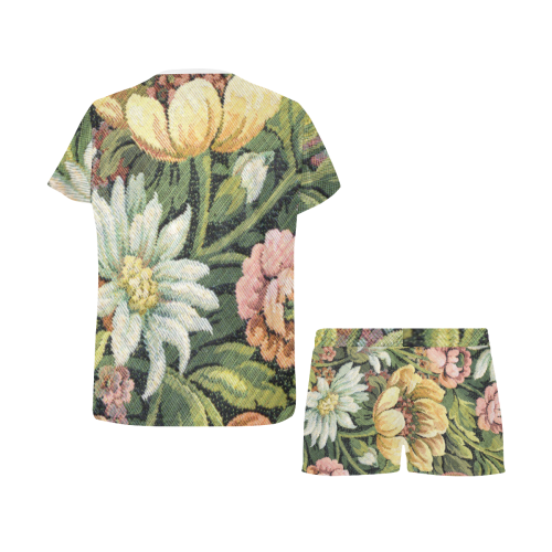 grandma's comfy vintage floral Women's Short Pajama Set