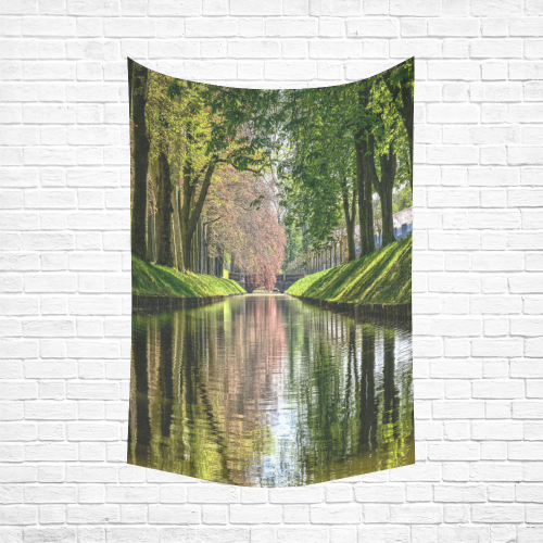 Canal Dreams Cotton Linen Wall Tapestry 60"x 90"
