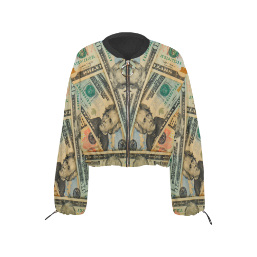 DOLLARS 4 Cropped Chiffon Jacket for Women (Model H30)