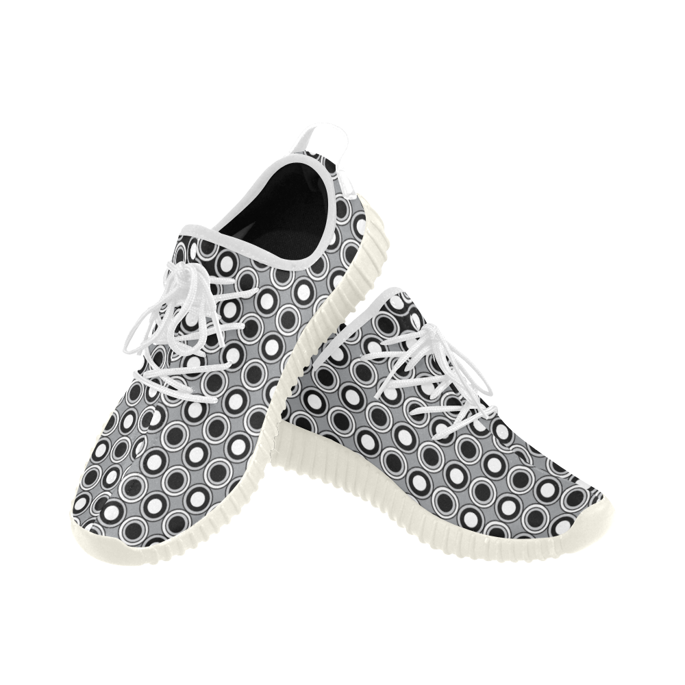 black shoes with white dots
