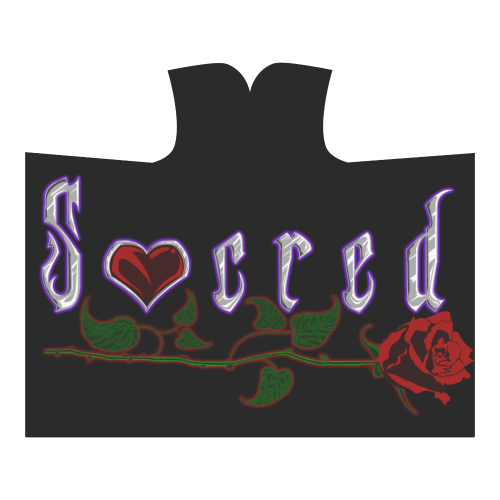 "Sacred" Logo Hooded Blanket Type 2 60 x 50 Hooded Blanket 60''x50''
