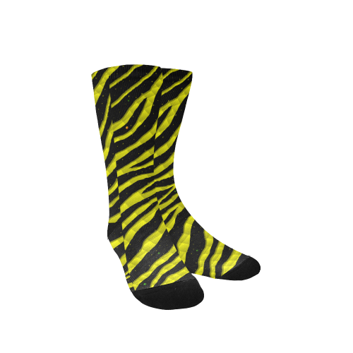 Ripped SpaceTime Stripes - Yellow Women's Custom Socks