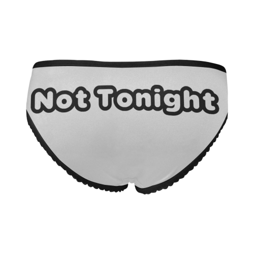 Not Tonight Back Black And Grey Women's All Over Print Girl Briefs (Model L14)