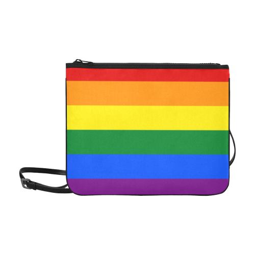 Gay Pride Rainbow Slim Clutch Bag (Model 1668)