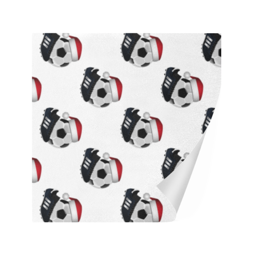 Christmas Soccer Ball and Shoe Sports Gift Wrapping Paper 58"x 23" (1 Roll)