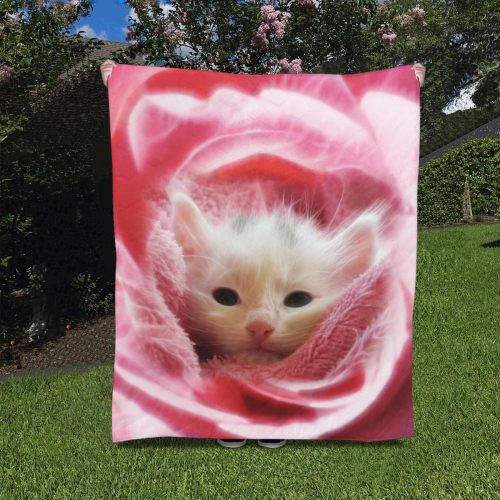 Kitty Loves Pink Quilt 50"x60"