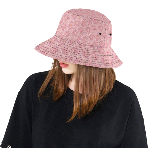 Cat with Violin Pattern All Over Print Bucket Hat