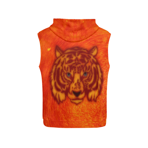 Savety Tiger All Over Print Sleeveless Hoodie for Men (Model H15)