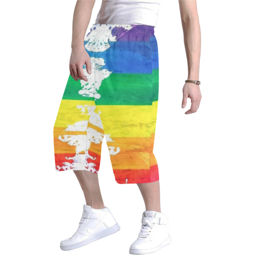 Love is Love by Nico Bielow Men's All Over Print Baggy Shorts (Model L37)