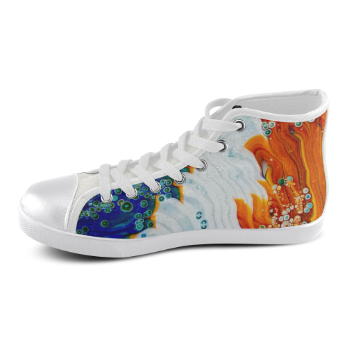 song of fire & ice high top Women's High Top Canvas Shoes (Model 002)