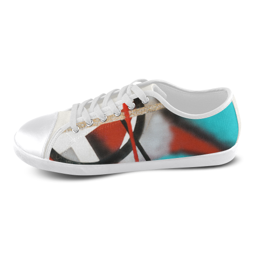 Geometry Canvas Shoes for Women/Large Size (Model 016)