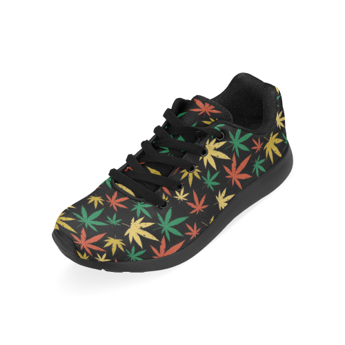 Cannabis Pattern Kid's Running Shoes (Model 020)