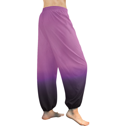 purple cloud colorgrade black to purple Women's All Over Print Harem Pants (Model L18)