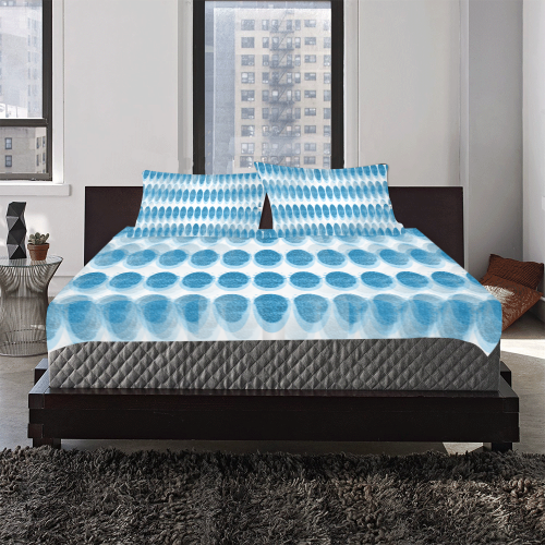 Mod Blue Peacock Echo 3-Piece Bedding Set