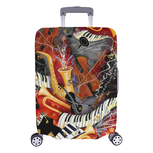 Luggage Cover Music Art Print Juleez Luggage Cover/Large 26"-28"