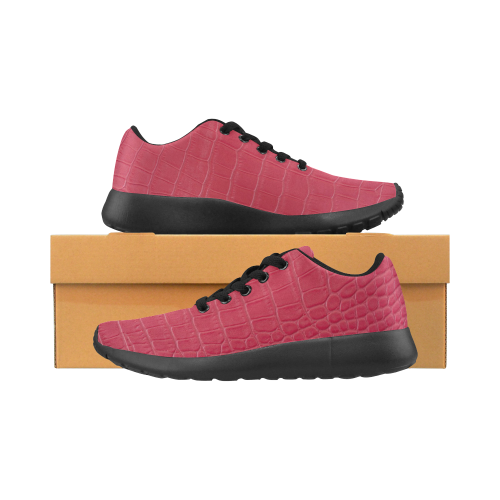 Red Snake Skin Women’s Running Shoes (Model 020)
