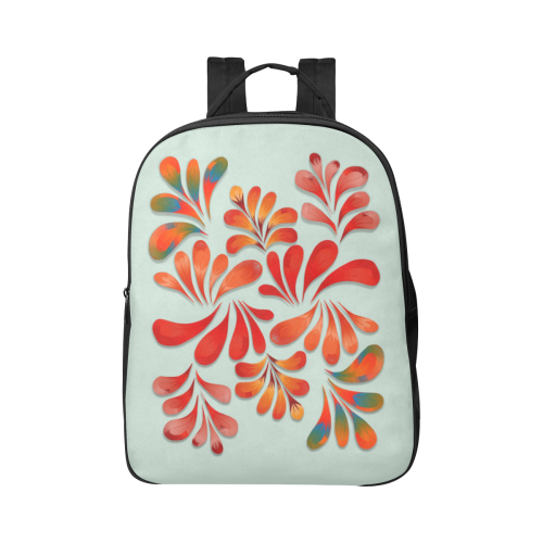 Red Floral Dance Pattern Popular Fabric Backpack (Model 1683)