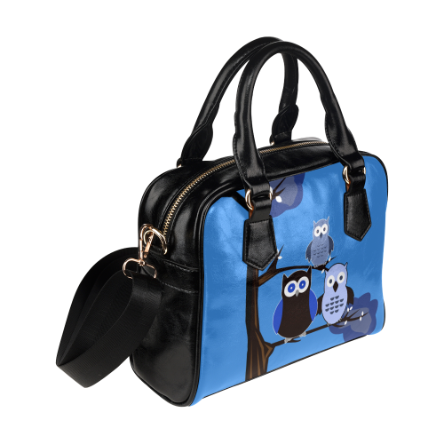 Blue Owls Shoulder Handbag (Model 1634)