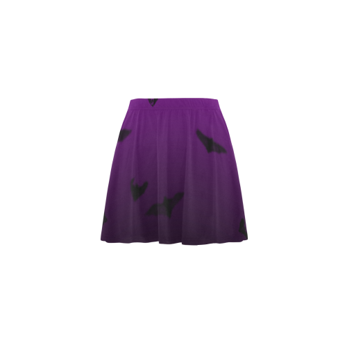 Purple Gothic Bat Mini Skating Skirt (Model D36)