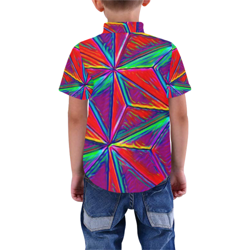 Vivid Life 1A by JamColors Boys' All Over Print Short Sleeve Shirt (Model T59)