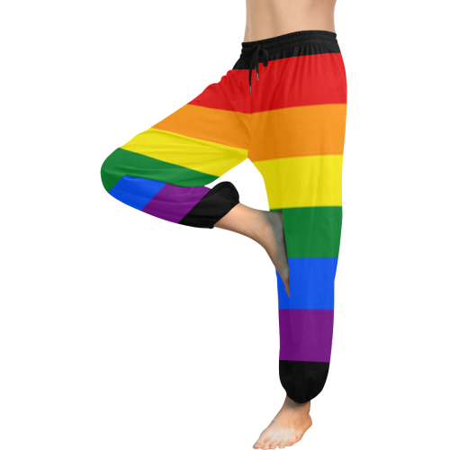 Gay Pride Rainbow Flag Stripes Women's All Over Print Harem Pants (Model L18)