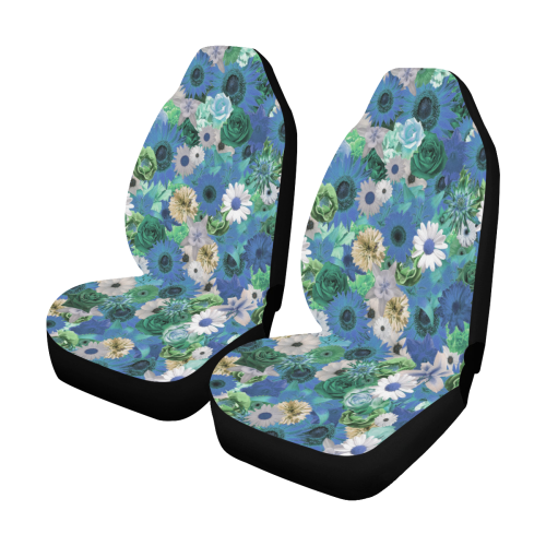 Turquoise Gold Fantasy Garden Car Seat Covers (Set of 2)