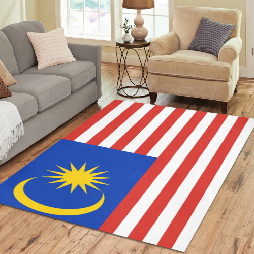Malaysia Flag Area Rug7'x5'