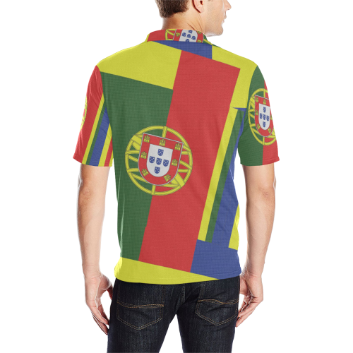 PORTUGAL  ABSTRACT Men's All Over Print Polo Shirt (Model T55)