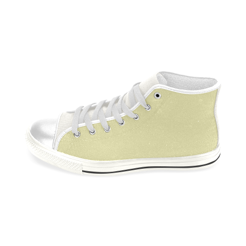 color pale goldenrod Men’s Classic High Top Canvas Shoes (Model 017)