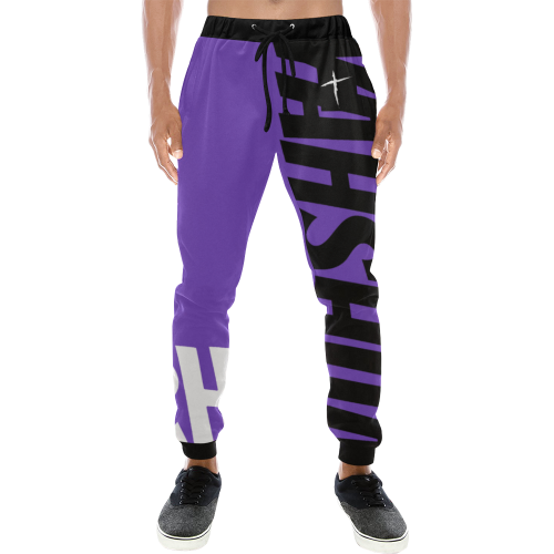 Purple Men's All Over Print Sweatpants (Model L11)