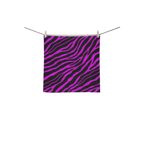 Ripped SpaceTime Stripes - Pink Square Towel 13“x13”