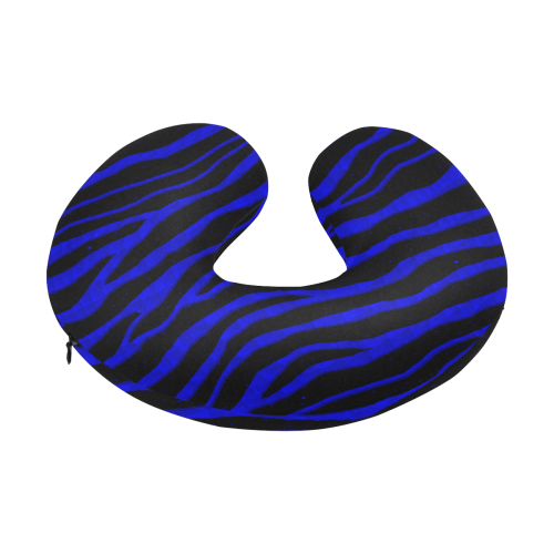 Ripped SpaceTime Stripes - Blue U-Shape Travel Pillow