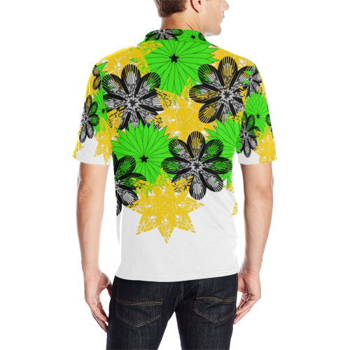 abstract bouquet Men's All Over Print Polo Shirt (Model T55)