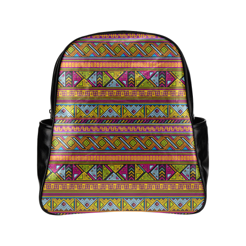 Traditional Africa Border Wallpaper Pattern 2 Multi-Pockets Backpack (Model 1636)